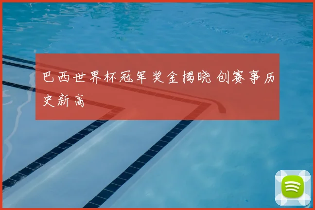 巴西世界杯冠军奖金揭晓 创赛事历史新高